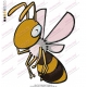 Bee Shy Embroidery Design